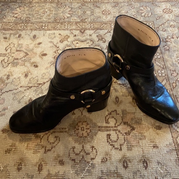 Stuart Weitzman Expert leather buckle moto boots - Picture 3 of 10